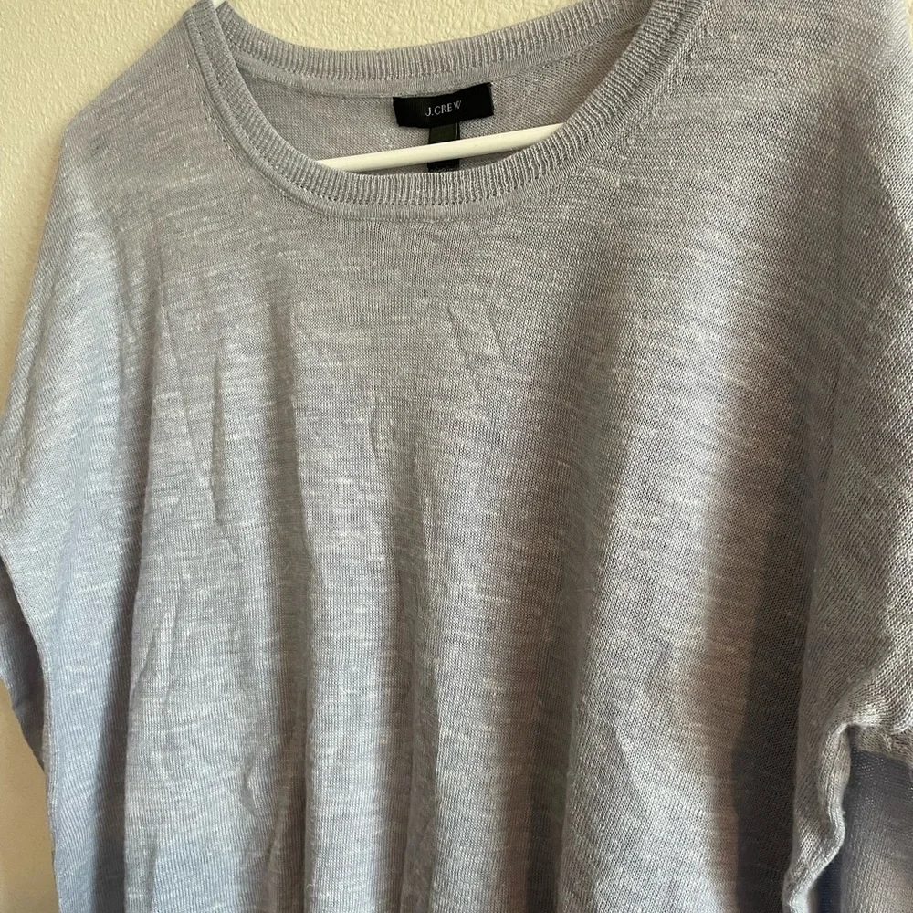 J. Crew Linen/Wool Blend Tunic Lightweight Pullover Sweater Women’s Small Blue